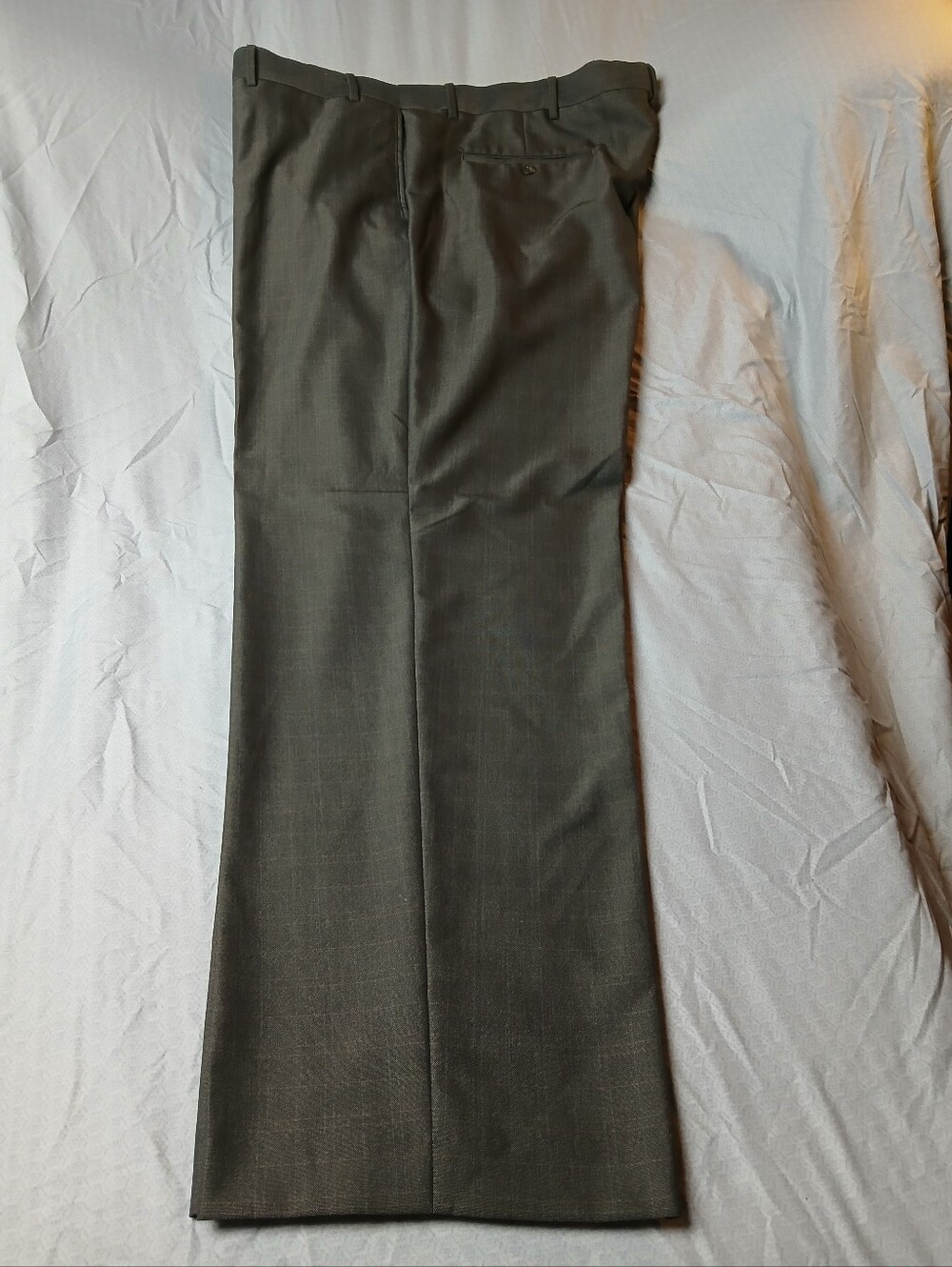 Roundtree & Yorke Easy Care Olive Green Flat Front Dress Pants 44x32
